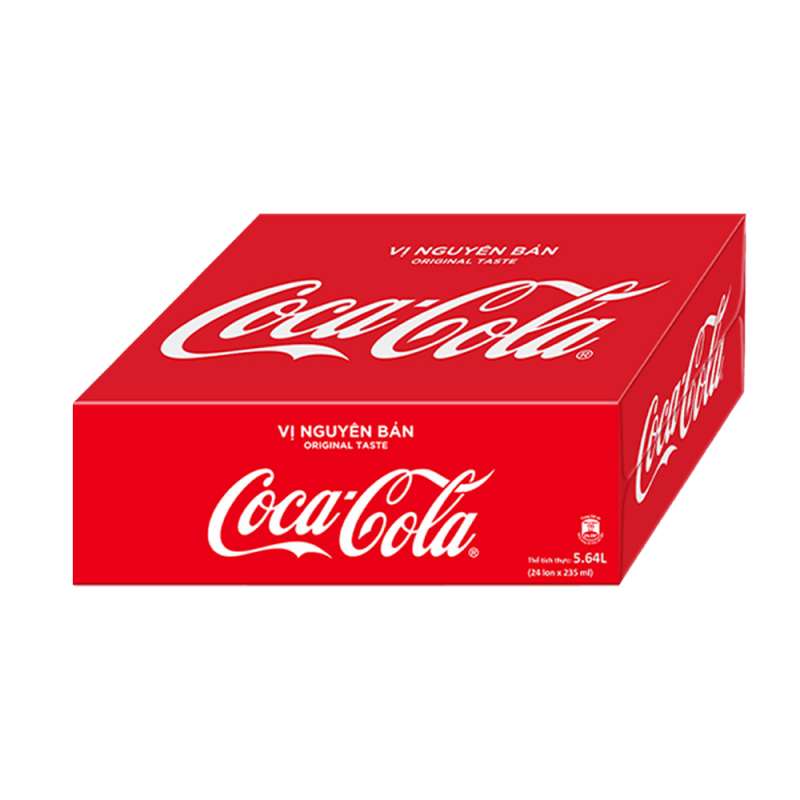 Thùng 24 lon nước ngọt Coca Cola 235ml