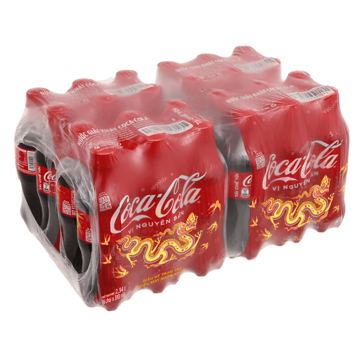 Thùng 24 chai nước ngọt Coca Cola 390ml