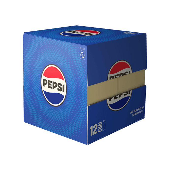 Thùng 12 Chai Nước Ngọt Pepsi Cola 1.5 Lít