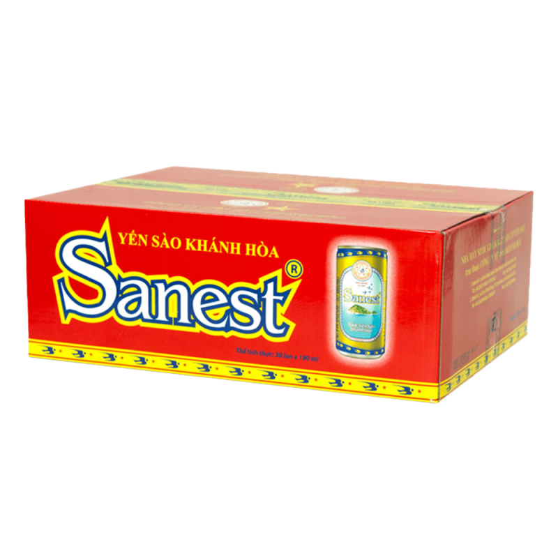 Nước Yến sào Khánh Hòa Sanest thùng 30 lon 190ml